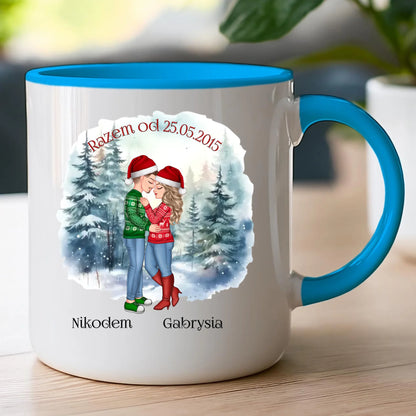 Kubek personalizowany świąteczny dla par #51