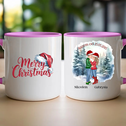 Kubek personalizowany świąteczny dla par #51