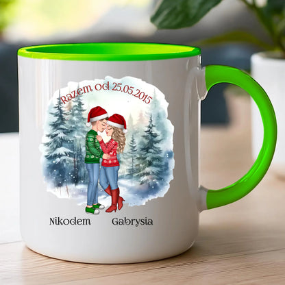 Kubek personalizowany świąteczny dla par #51