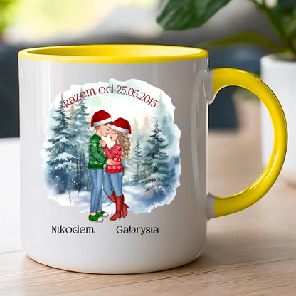Kubek personalizowany świąteczny dla par #51