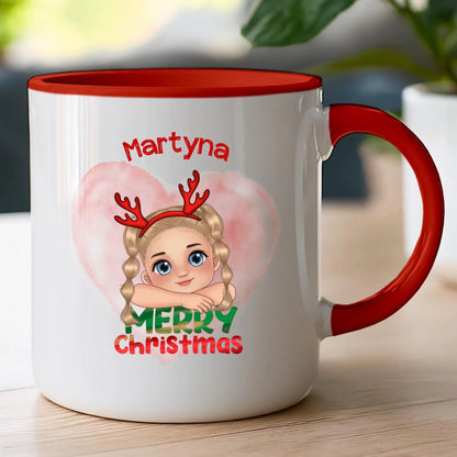 Kubek personalizowana świąteczna dla dziewczynki #91