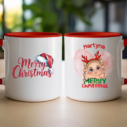 Kubek personalizowana świąteczna dla dziewczynki #91