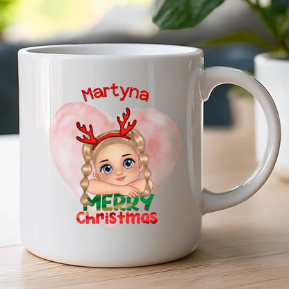 Kubek personalizowana świąteczna dla dziewczynki #91