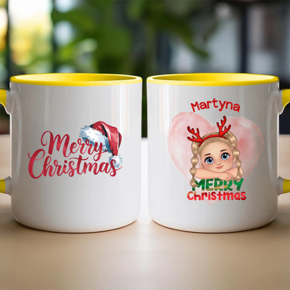 Kubek personalizowana świąteczna dla dziewczynki #91