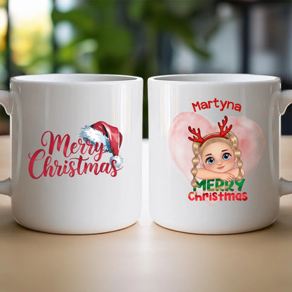 Kubek personalizowana świąteczna dla dziewczynki #91