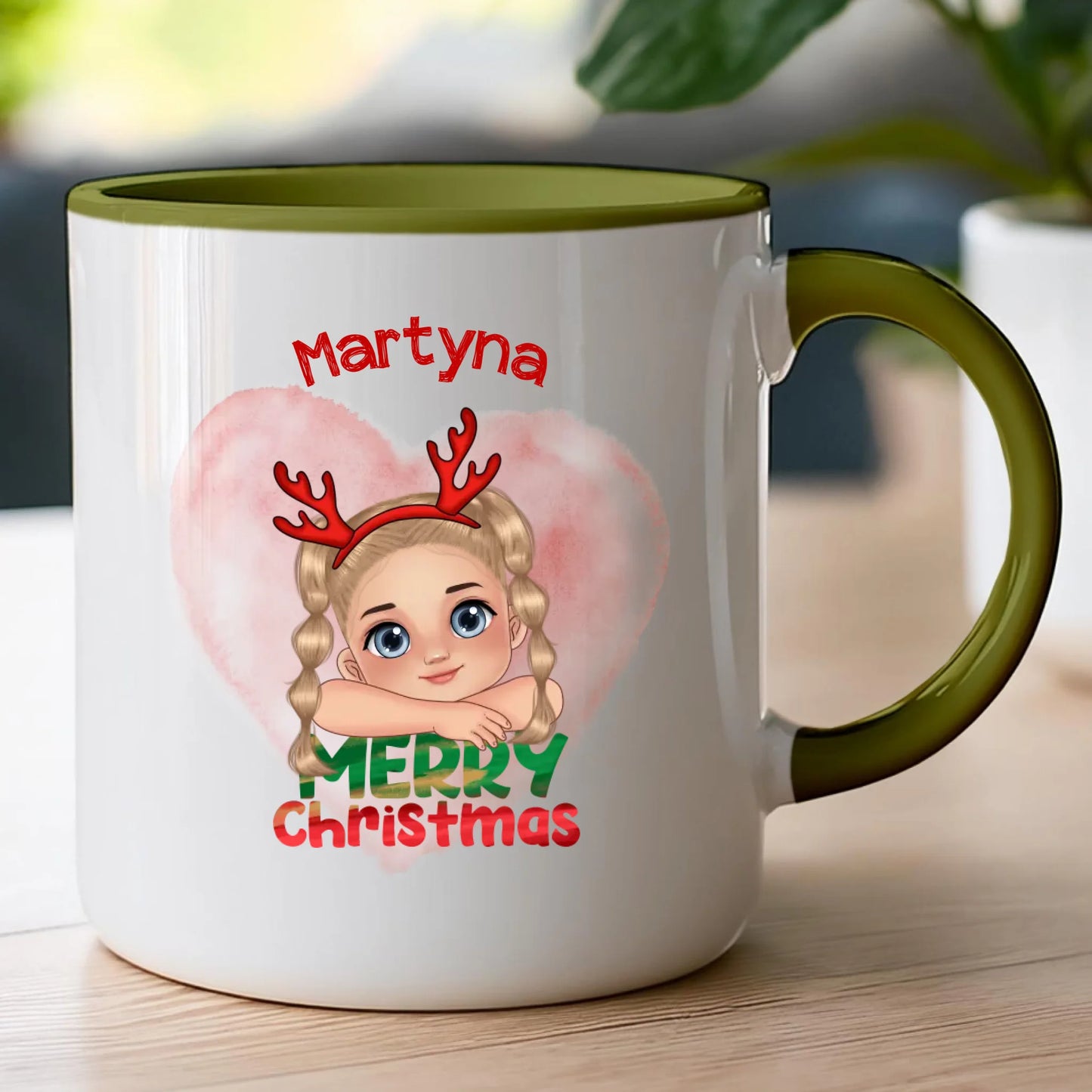 Kubek personalizowana świąteczna dla dziewczynki #91