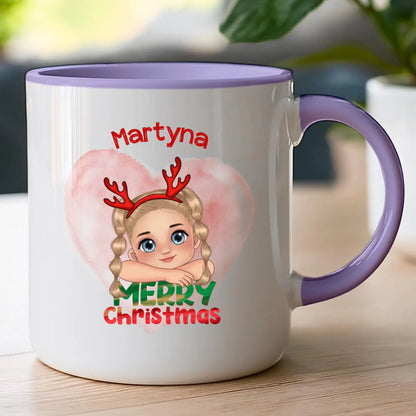 Kubek personalizowana świąteczna dla dziewczynki #91