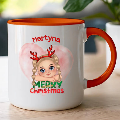 Kubek personalizowana świąteczna dla dziewczynki #91