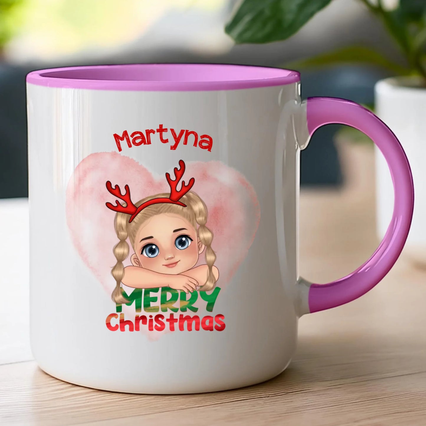 Kubek personalizowana świąteczna dla dziewczynki #91