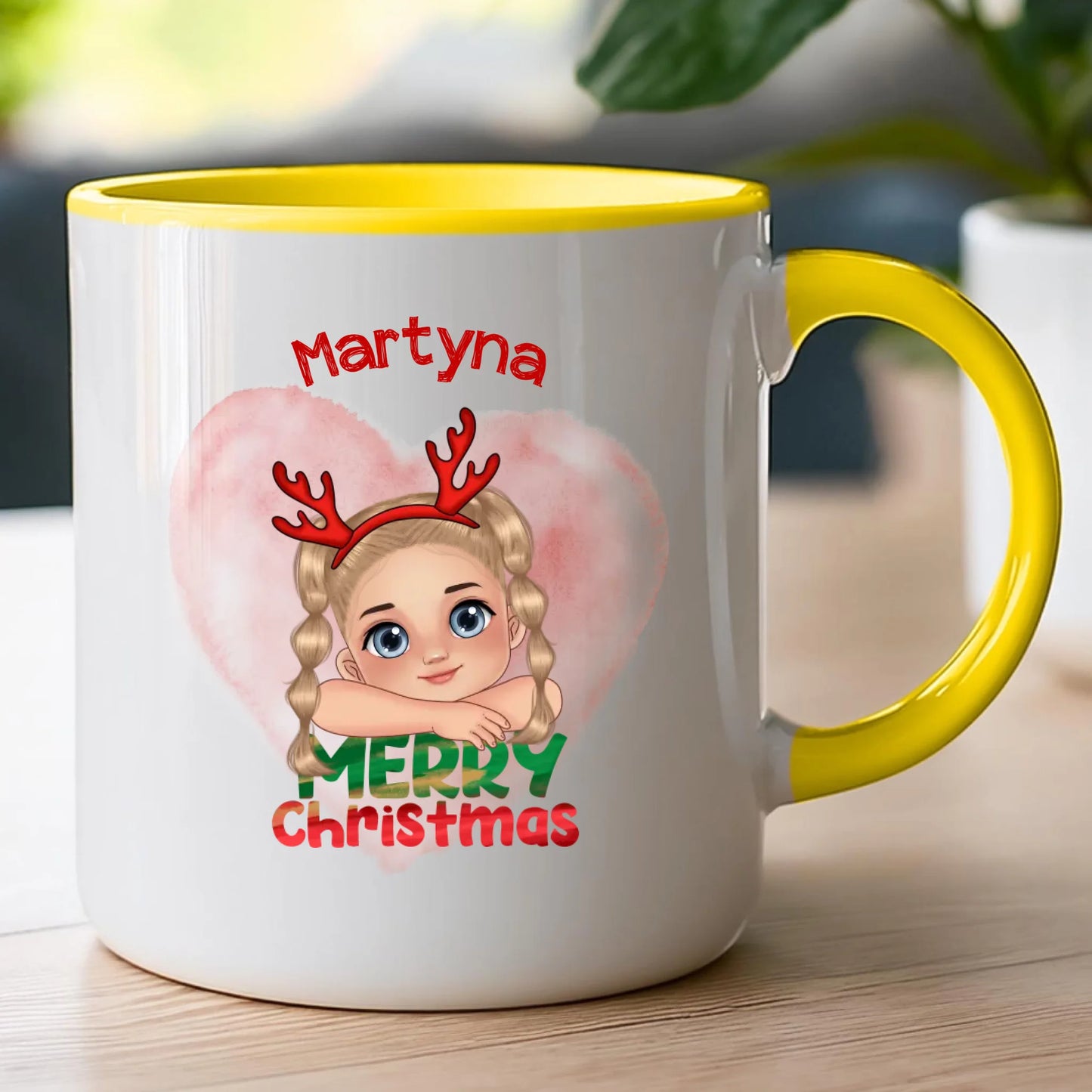 Kubek personalizowana świąteczna dla dziewczynki #91