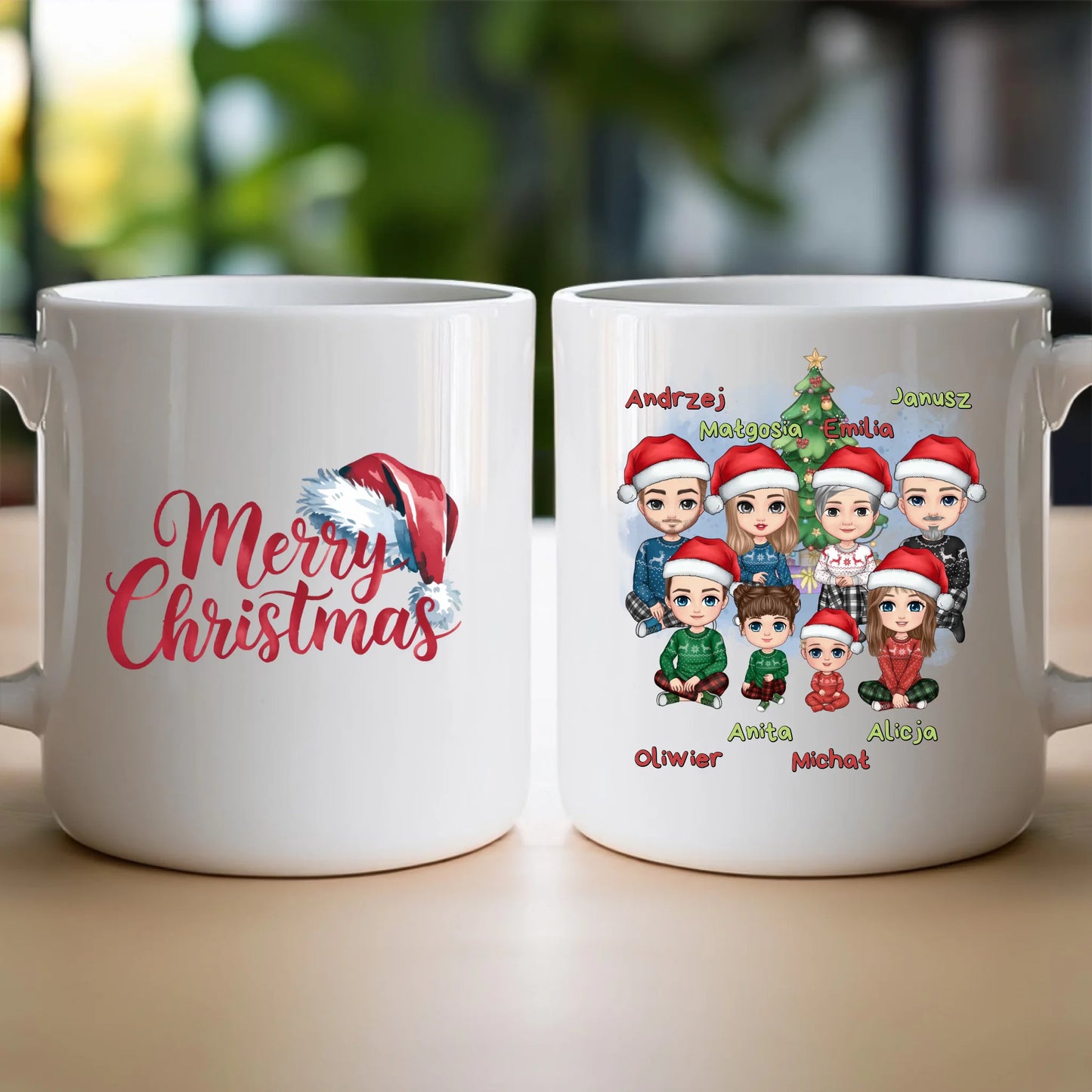 Kubek personalizowany świąteczny dla rodziny #811