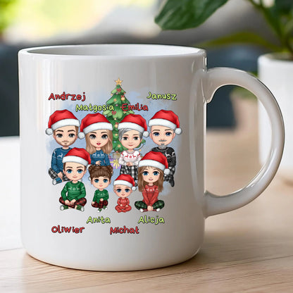 Kubek personalizowany świąteczny dla rodziny #811