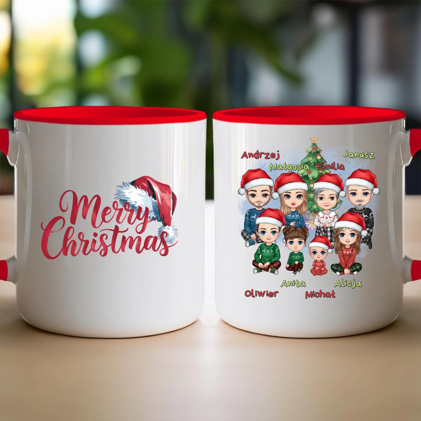 Kubek personalizowany świąteczny dla rodziny #811