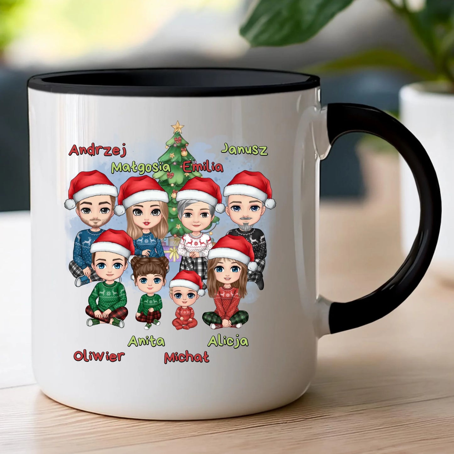 Kubek personalizowany świąteczny dla rodziny #811