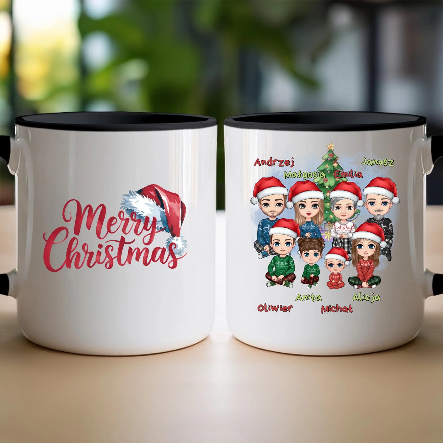 Kubek personalizowany świąteczny dla rodziny #811