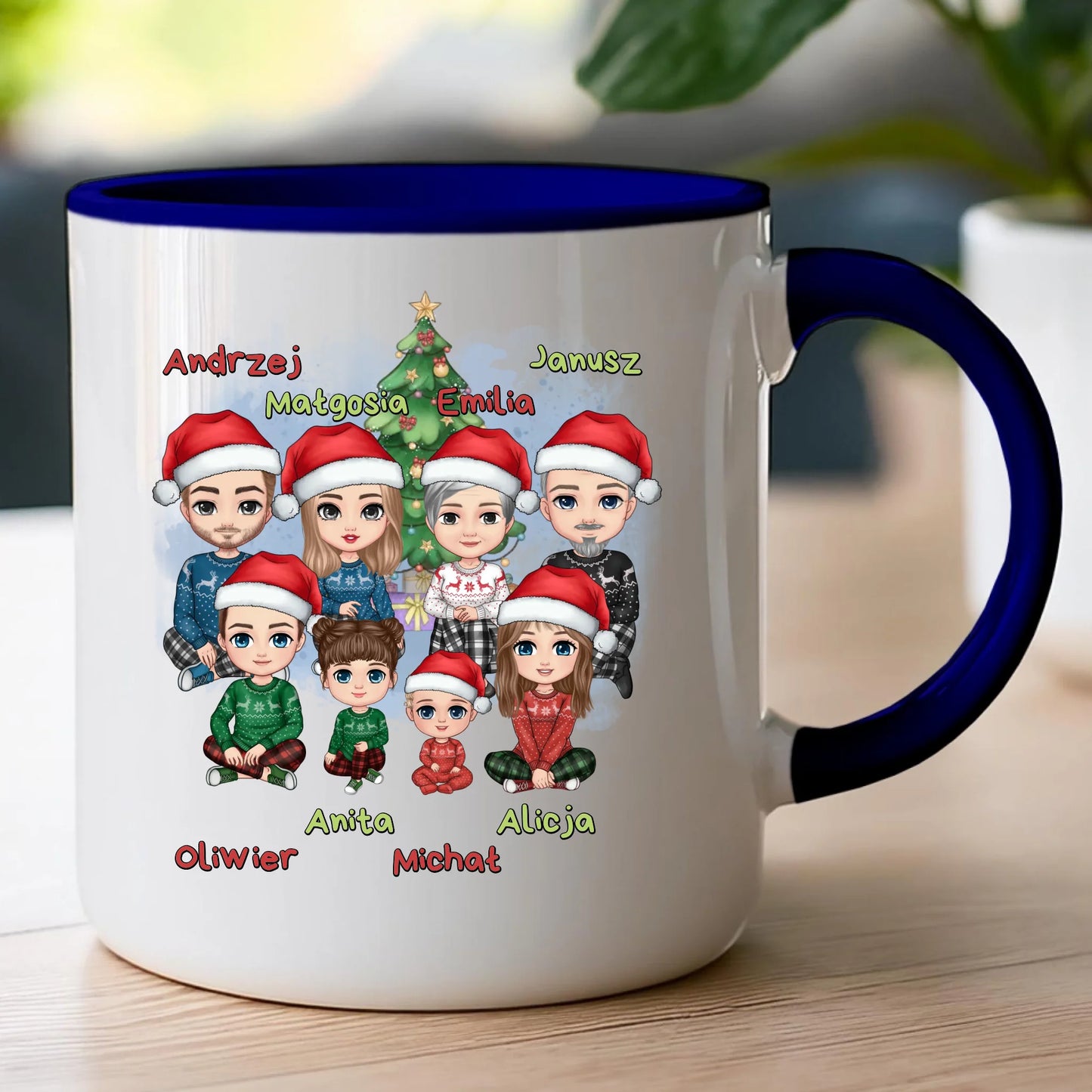 Kubek personalizowany świąteczny dla rodziny #811