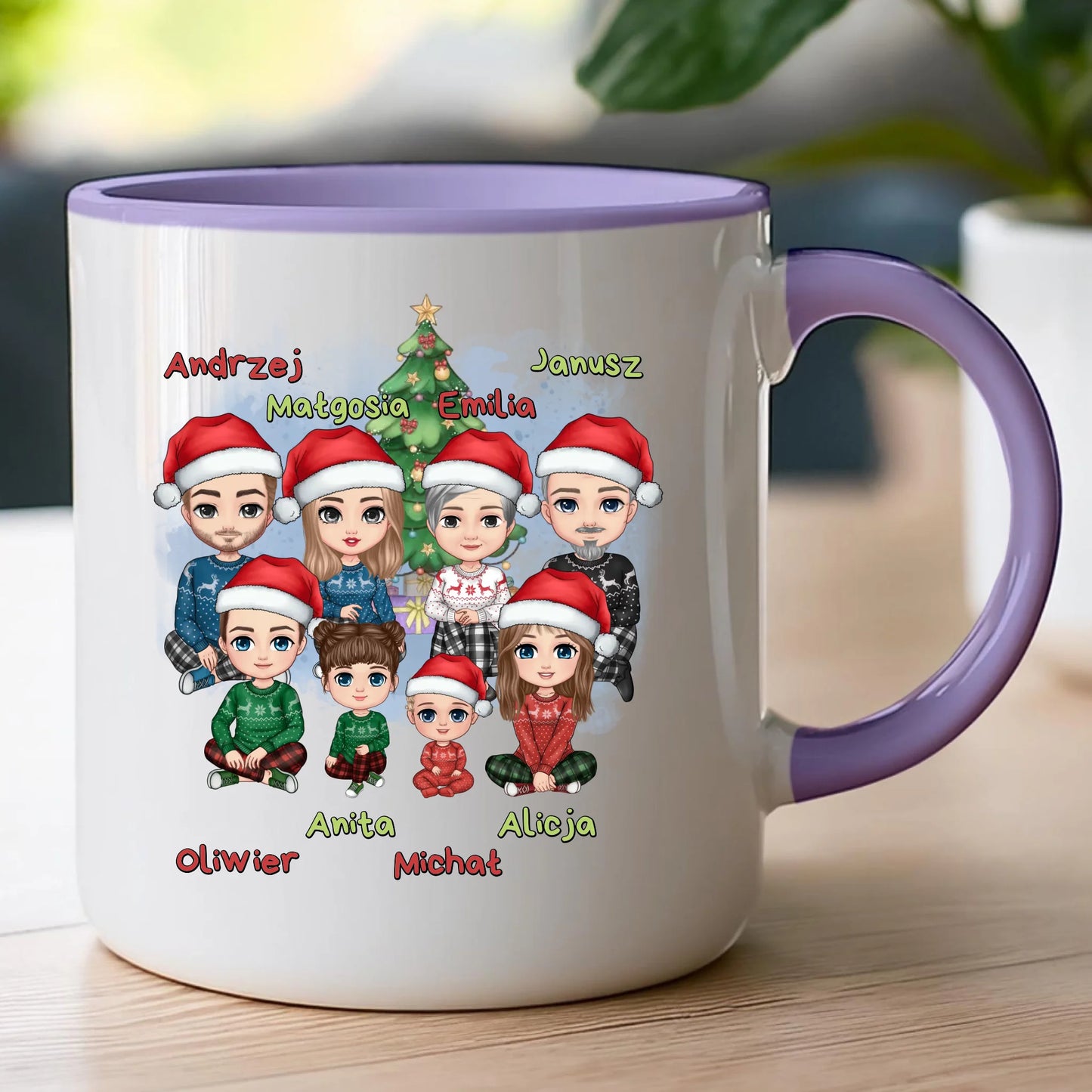 Kubek personalizowany świąteczny dla rodziny #811