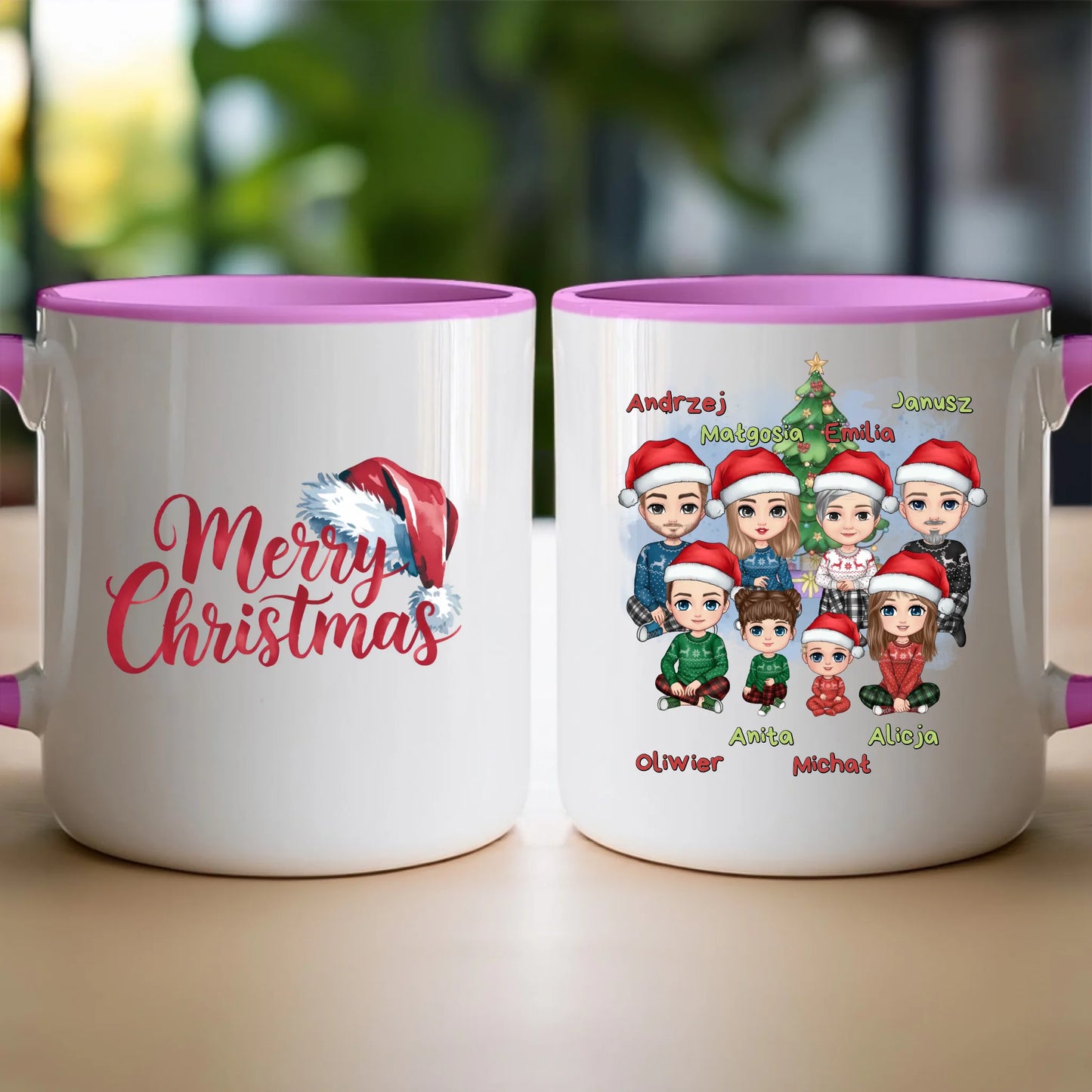 Kubek personalizowany świąteczny dla rodziny #811
