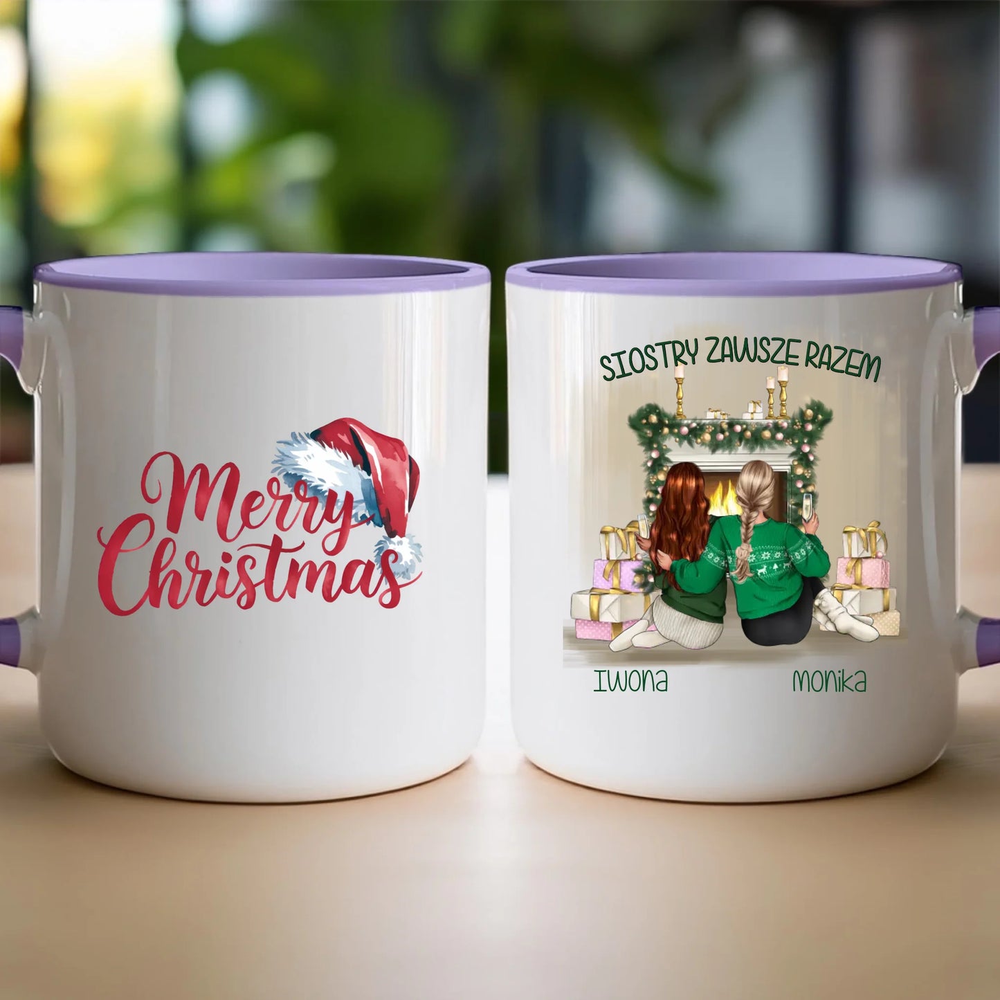 Kubek personalizowany świąteczny dla siostry #1050