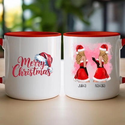 Kubek personalizowany świąteczny dla przyjaciółek #128
