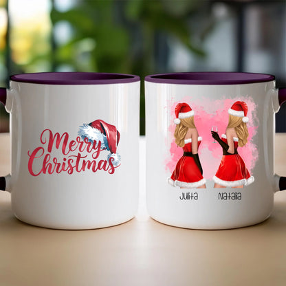 Kubek personalizowany świąteczny dla przyjaciółek #128