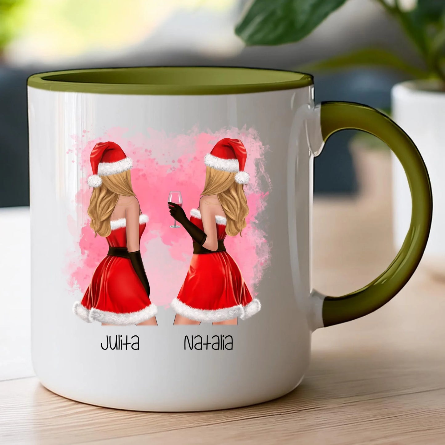 Kubek personalizowany świąteczny dla przyjaciółek #128