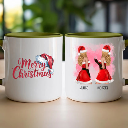 Kubek personalizowany świąteczny dla przyjaciółek #128