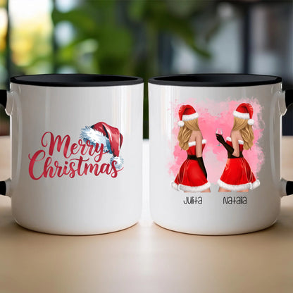 Kubek personalizowany świąteczny dla przyjaciółek #128