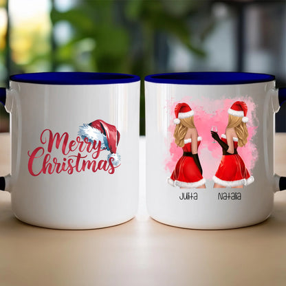 Kubek personalizowany świąteczny dla przyjaciółek #128