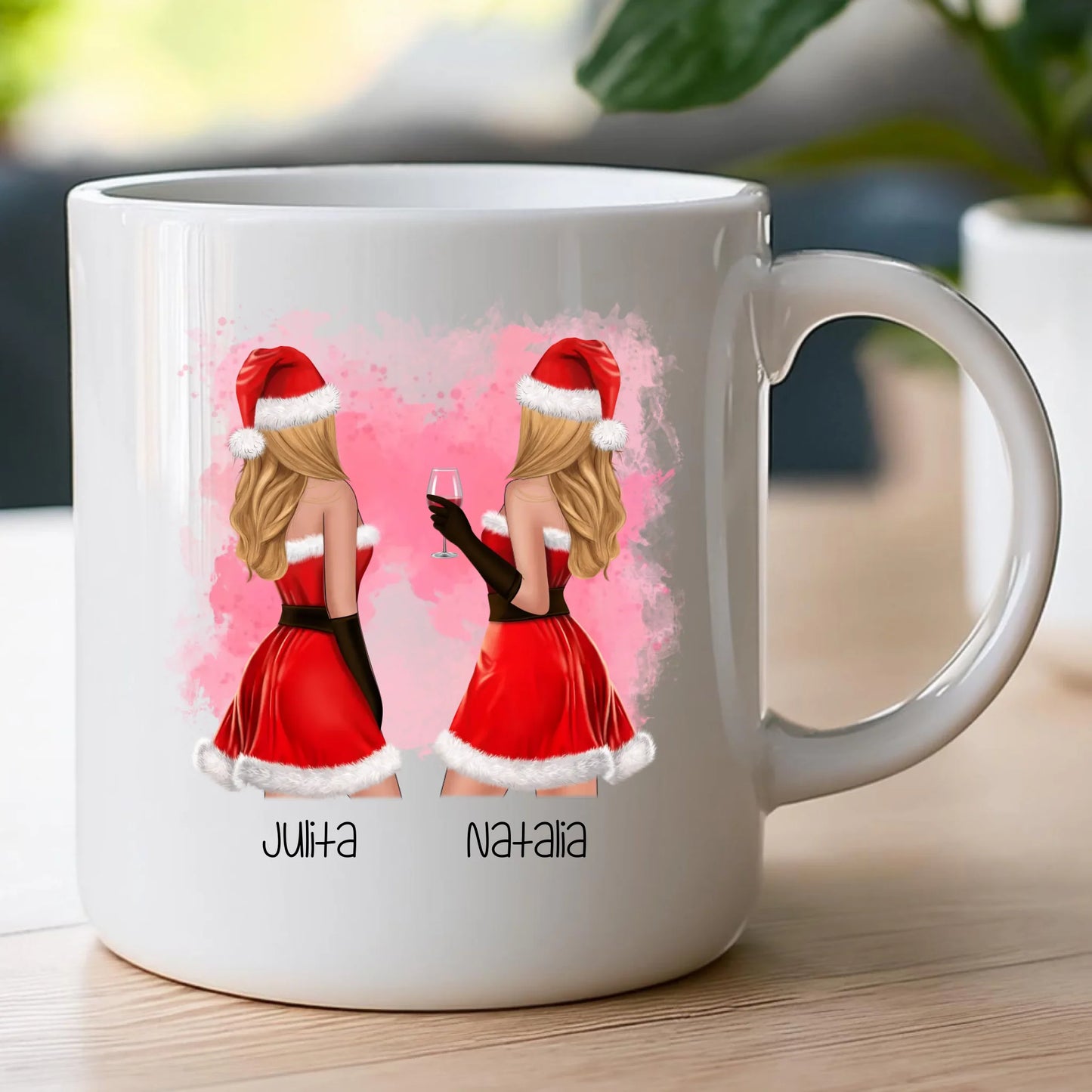 Kubek personalizowany świąteczny dla przyjaciółek #128