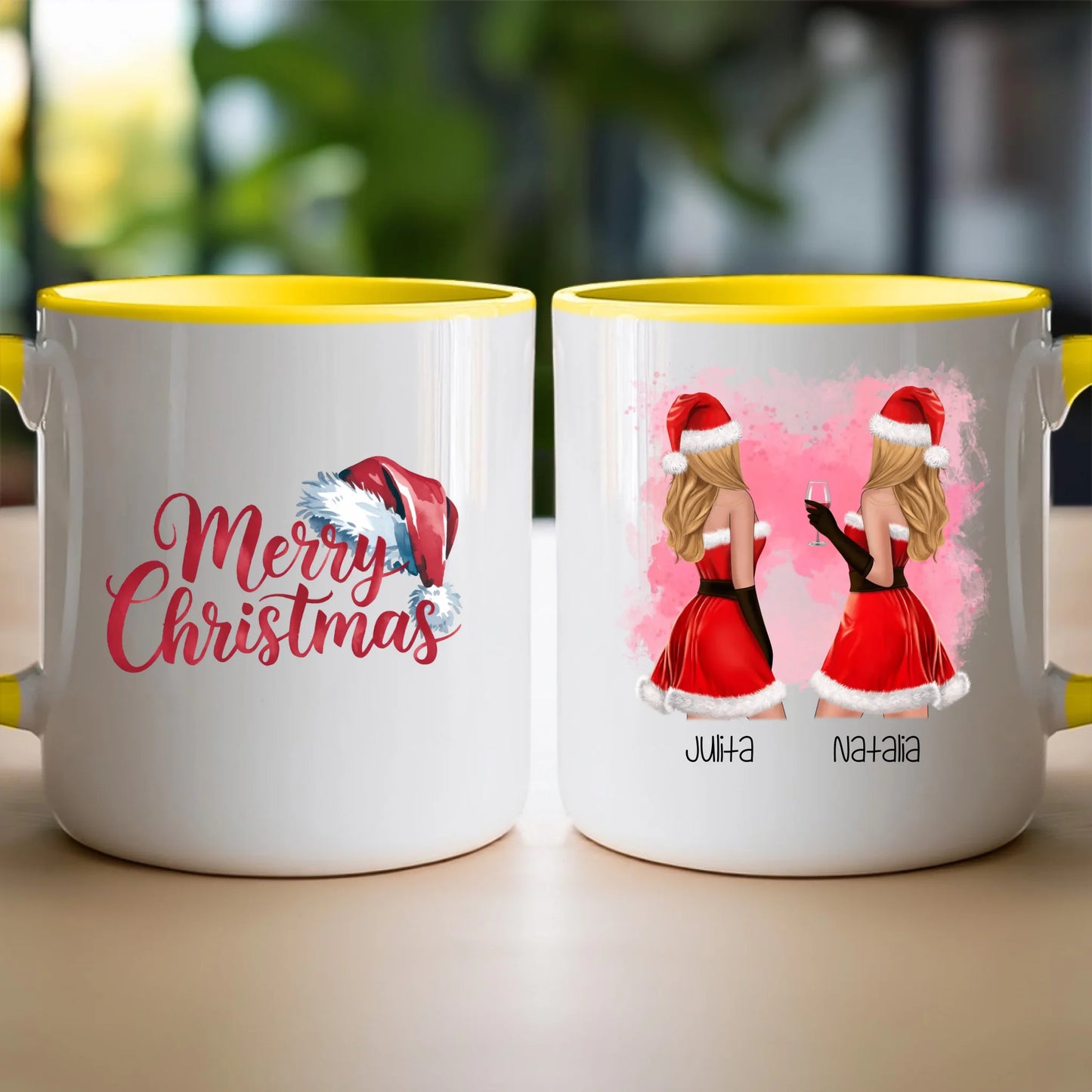 Kubek personalizowany świąteczny dla przyjaciółek #128