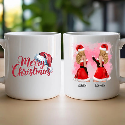 Kubek personalizowany świąteczny dla przyjaciółek #128