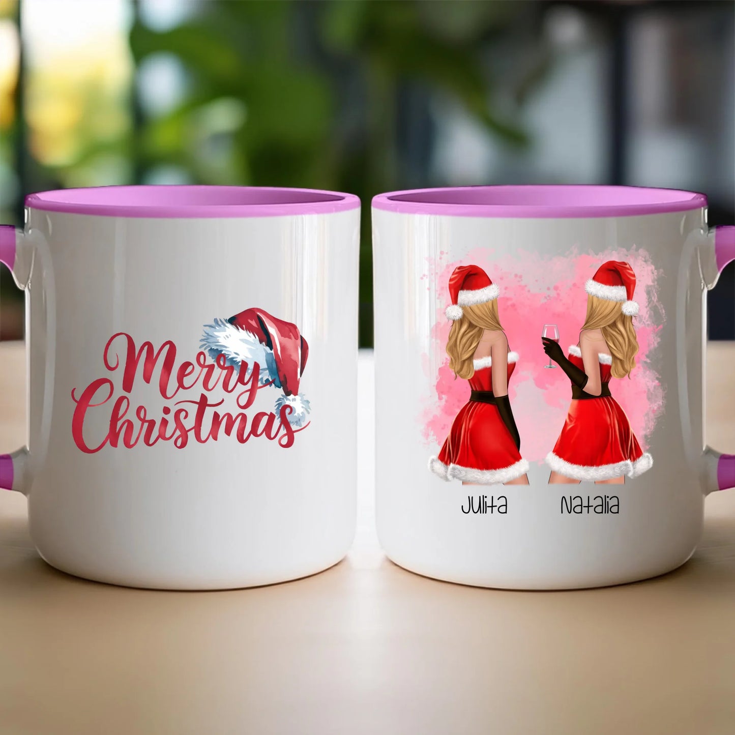 Kubek personalizowany świąteczny dla przyjaciółek #128