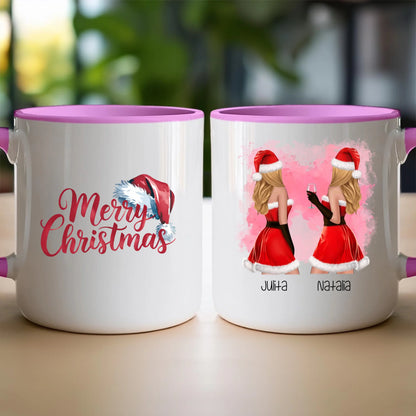 Kubek personalizowany świąteczny dla przyjaciółek #128