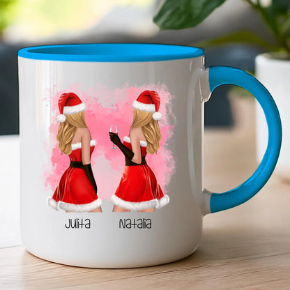 Kubek personalizowany świąteczny dla przyjaciółek #128