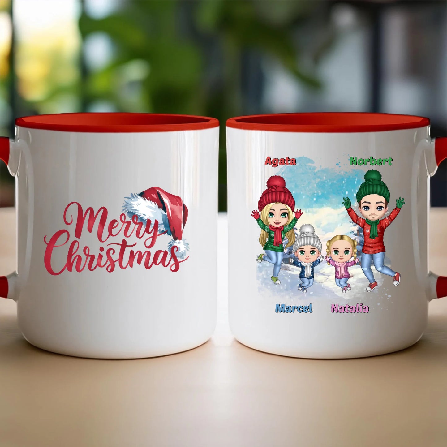 Kubek personalizowany świąteczny dla rodziny #812