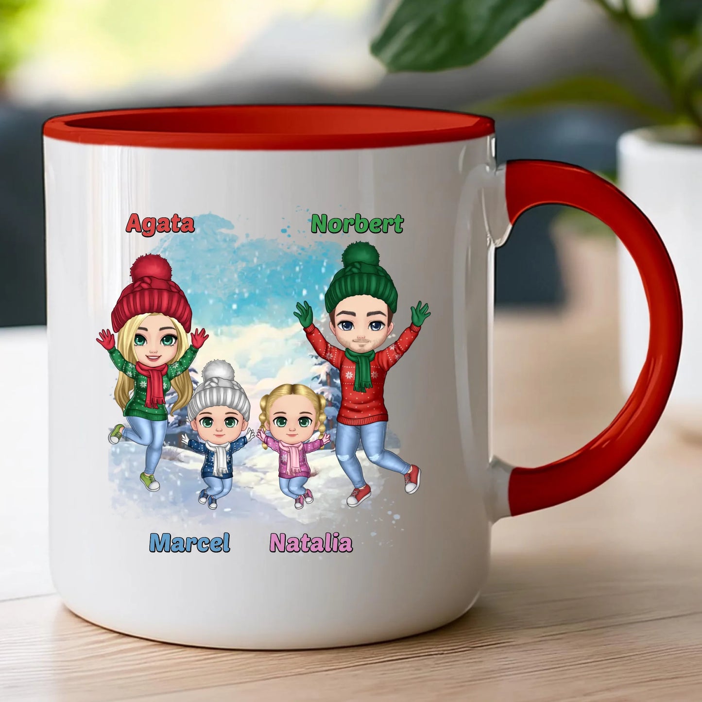 Kubek personalizowany świąteczny dla rodziny #812