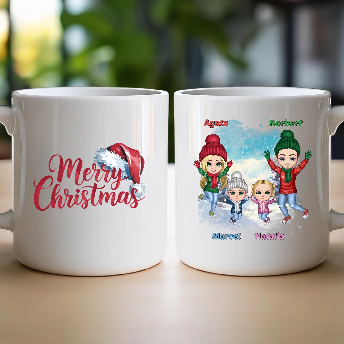 Kubek personalizowany świąteczny dla rodziny #812