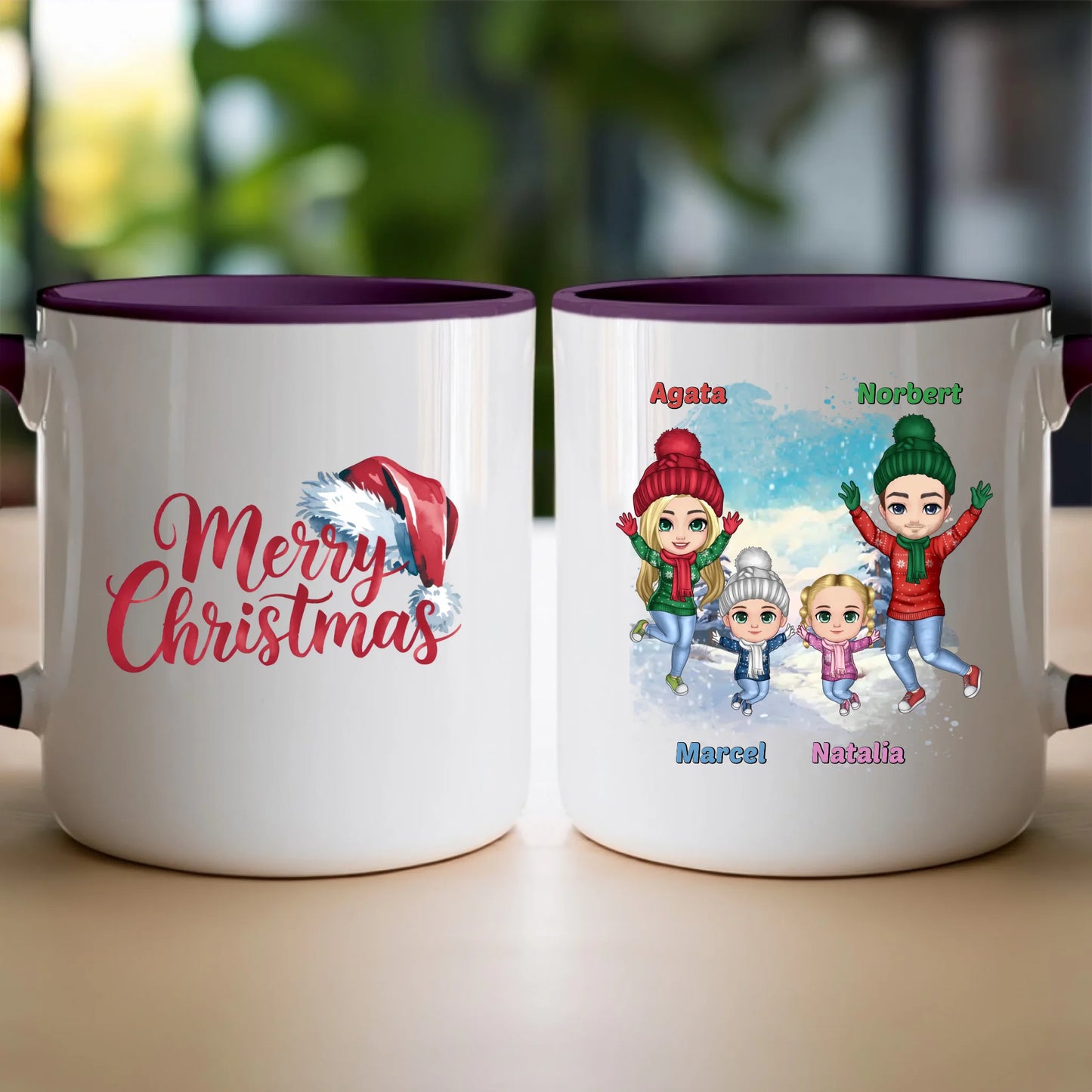 Kubek personalizowany świąteczny dla rodziny #812