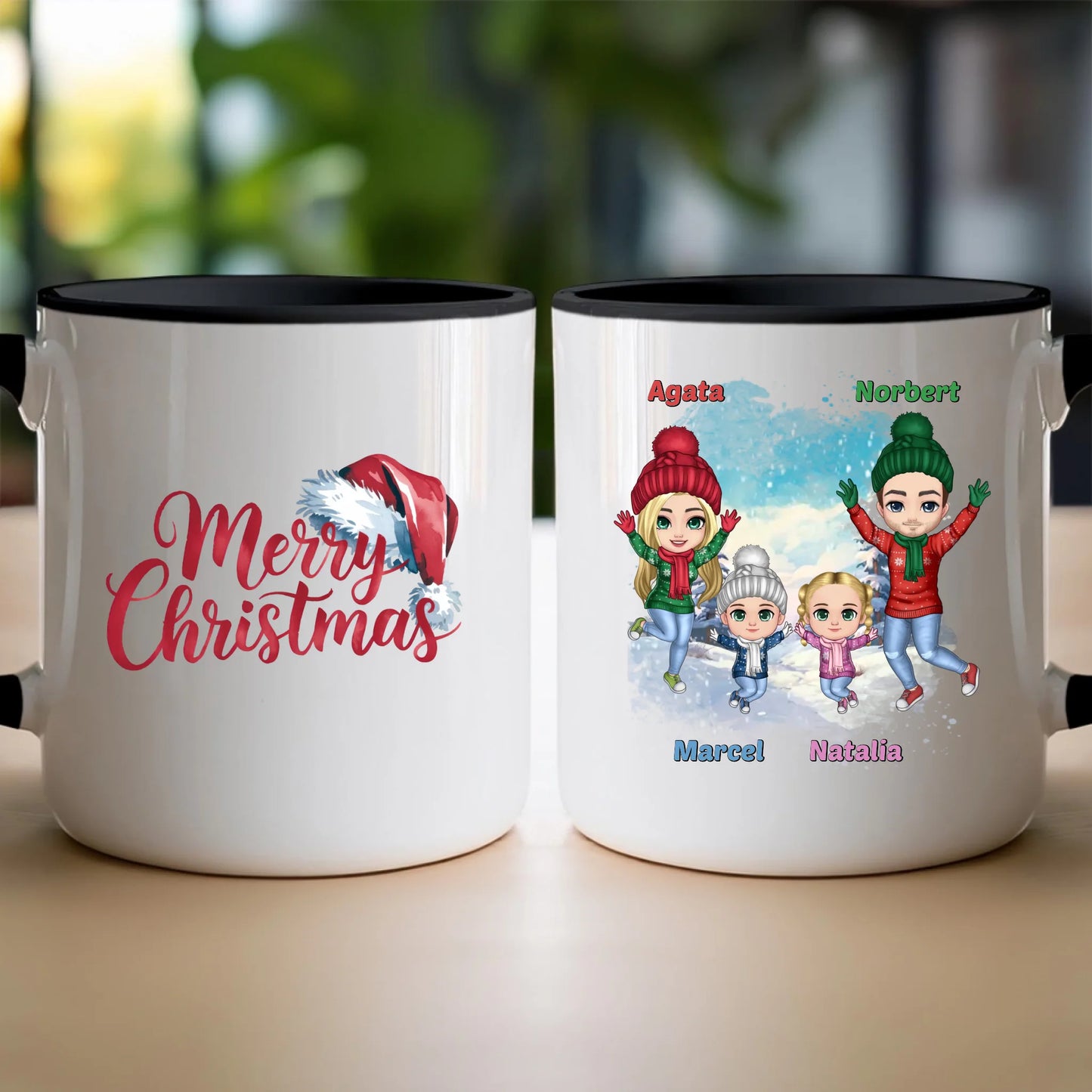 Kubek personalizowany świąteczny dla rodziny #812