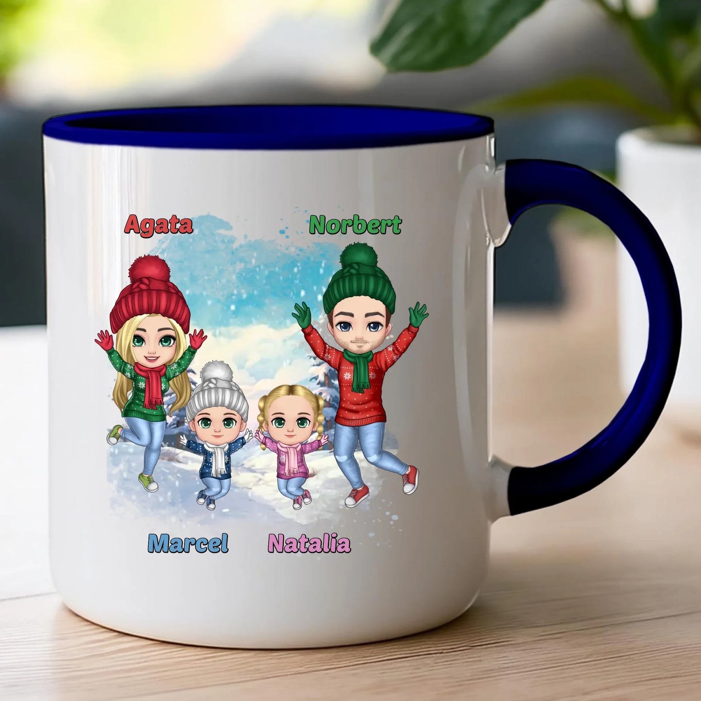 Kubek personalizowany świąteczny dla rodziny #812