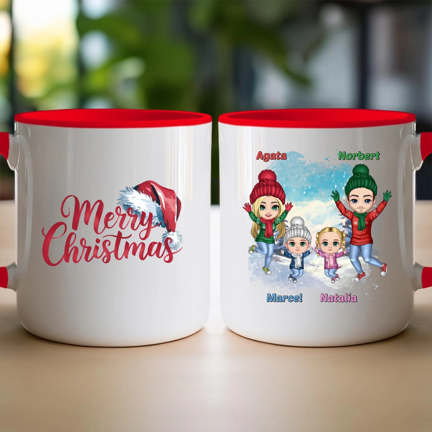 Kubek personalizowany świąteczny dla rodziny #812