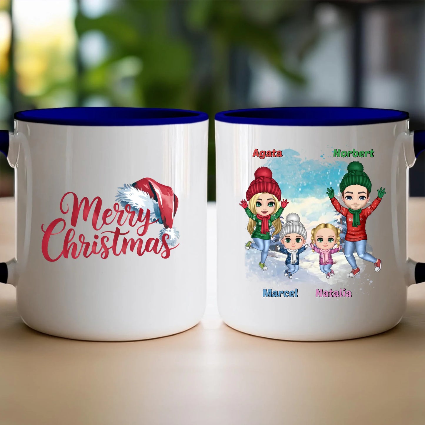 Kubek personalizowany świąteczny dla rodziny #812