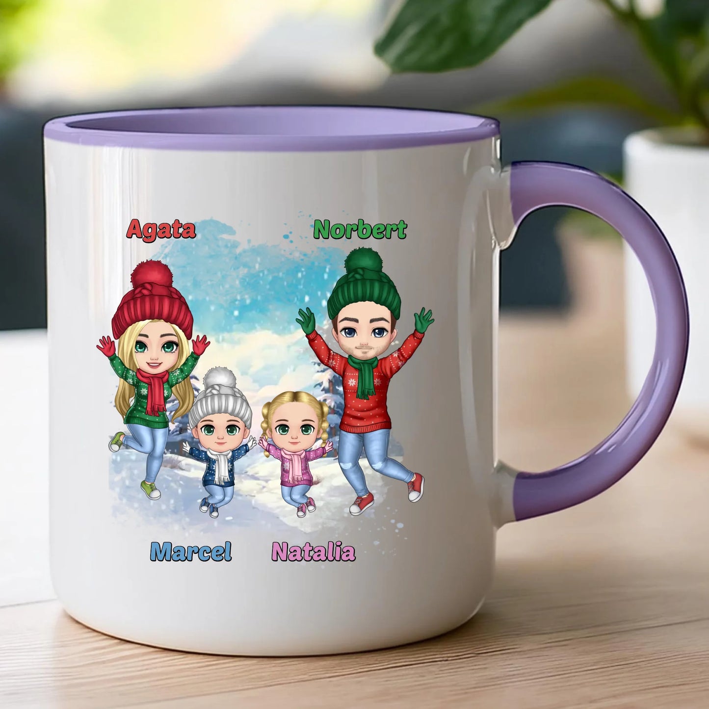 Kubek personalizowany świąteczny dla rodziny #812