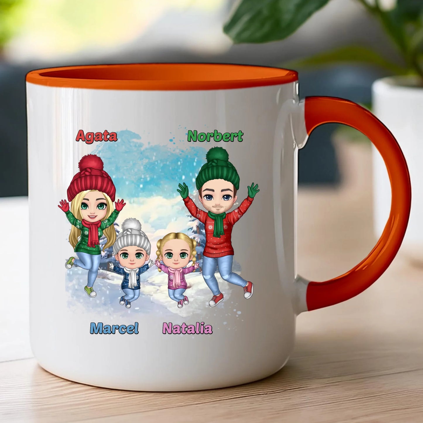 Kubek personalizowany świąteczny dla rodziny #812