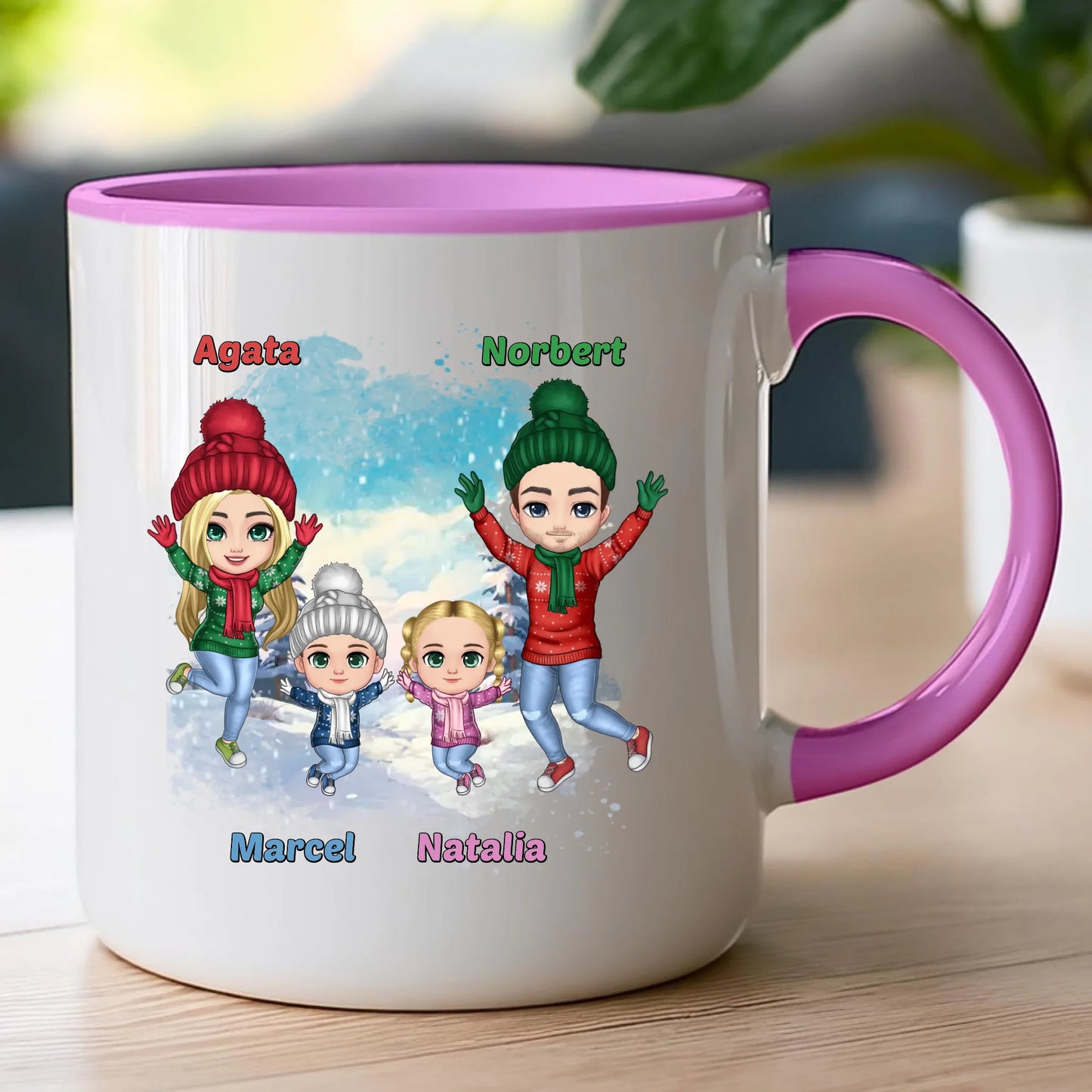 Kubek personalizowany świąteczny dla rodziny #812