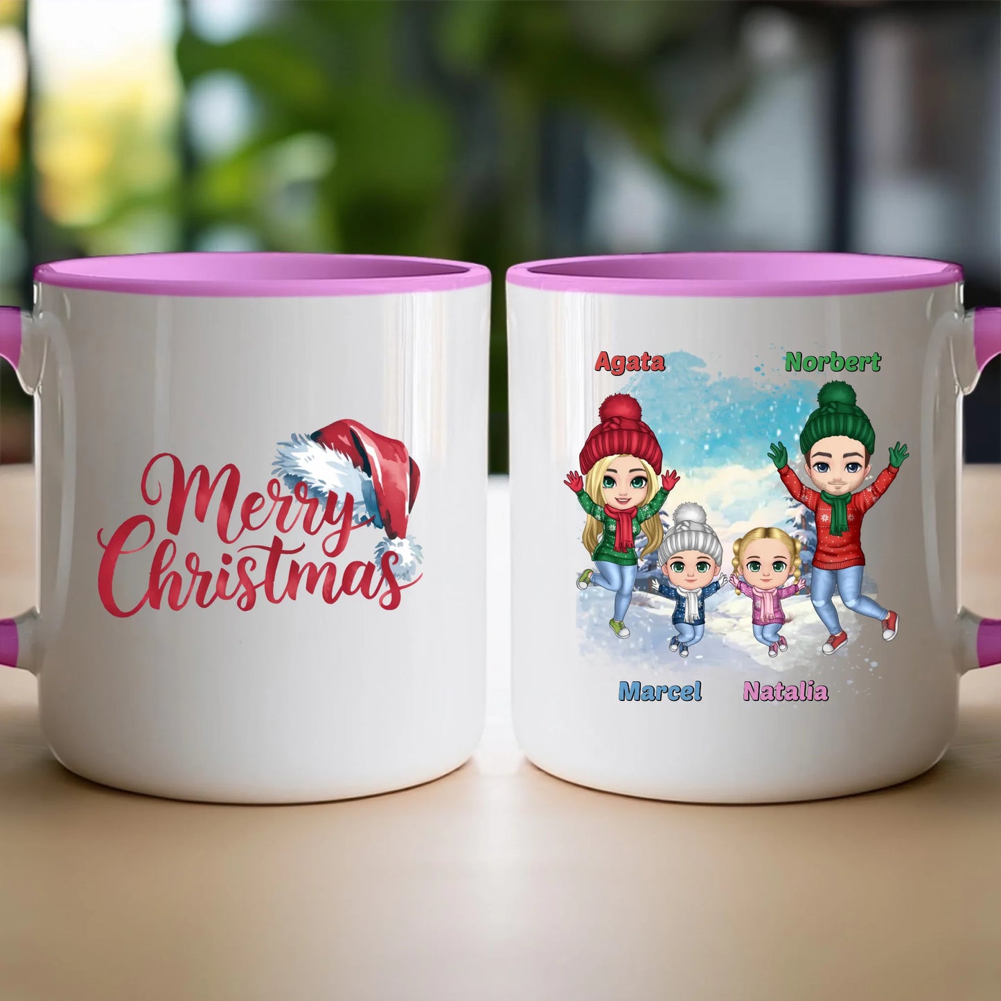 Kubek personalizowany świąteczny dla rodziny #812