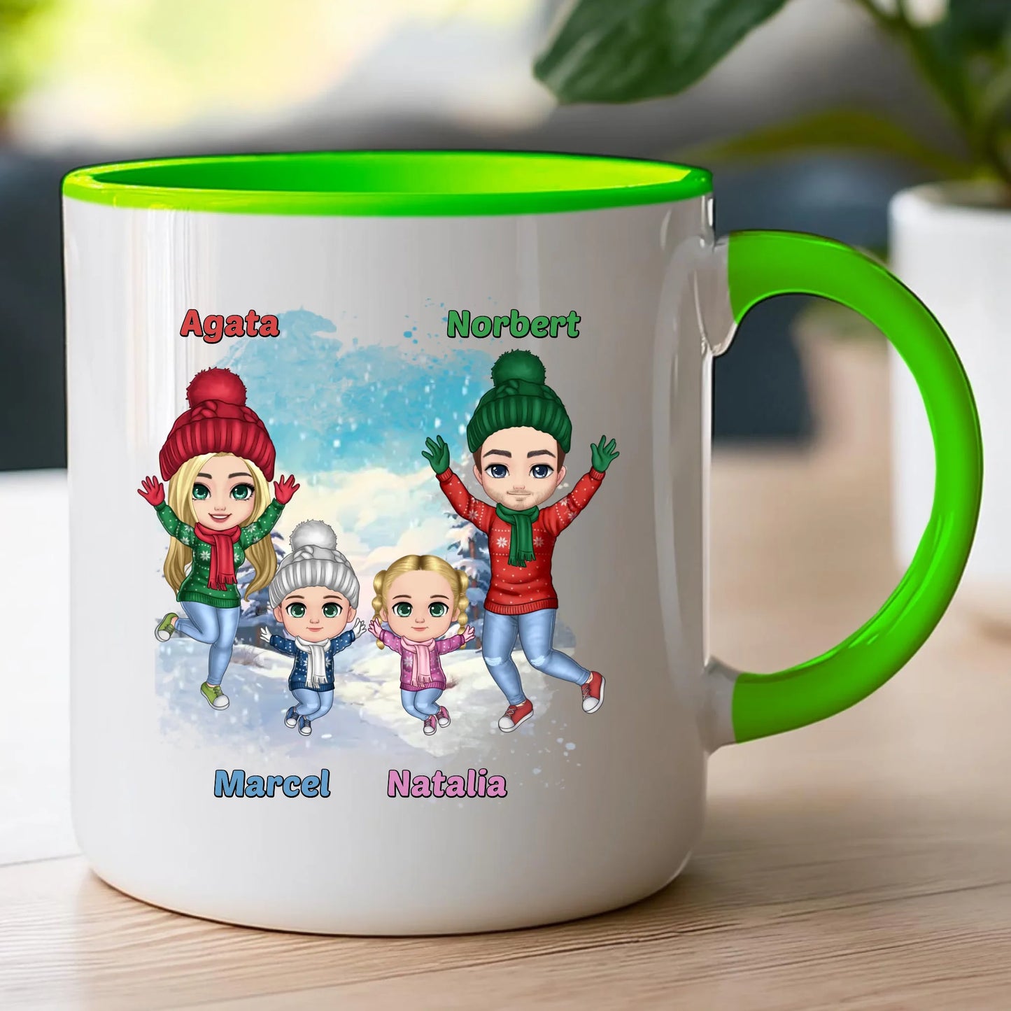 Kubek personalizowany świąteczny dla rodziny #812