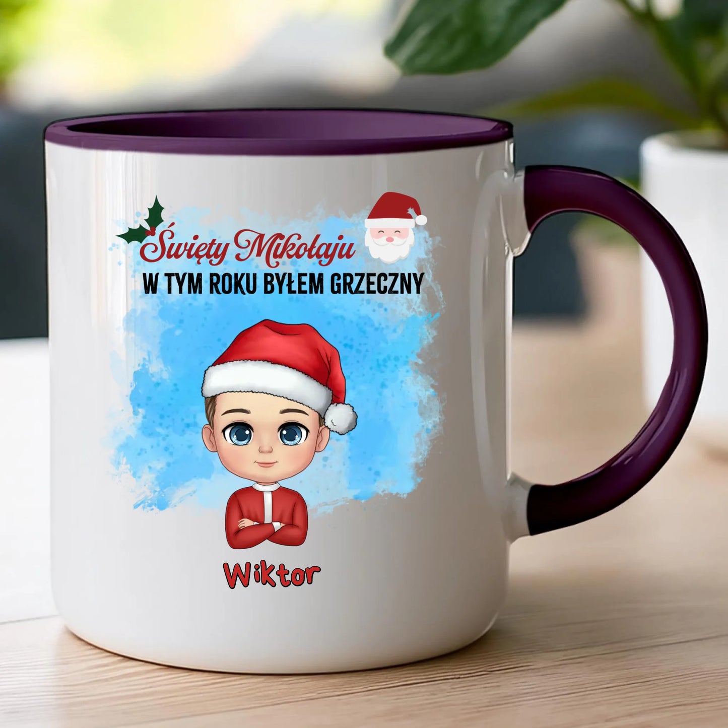 Kubek personalizowany świąteczny dla chłopca #96