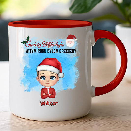 Kubek personalizowany świąteczny dla chłopca #96